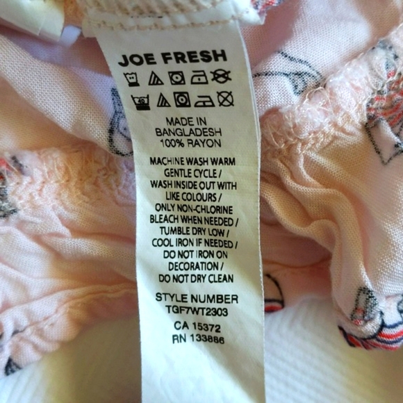 joe fresh lightweight rayon french bulldog long sleeve blouse 4T toddler girls - Picture 5 of 6